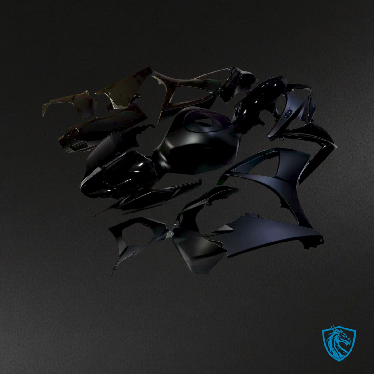 Suzuki GSXR 1000 (2007-2008) Gloss Black - Custom ABS Fairing Kit