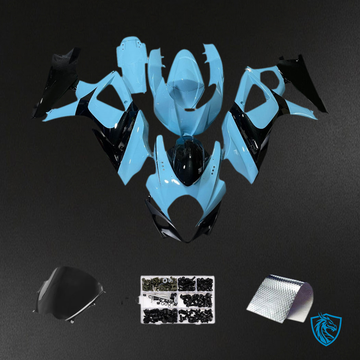 Suzuki GSXR1000 (2007-2008) Light Blue & Black Injection Fairing Kit - Aftermarket ABS Bodywork