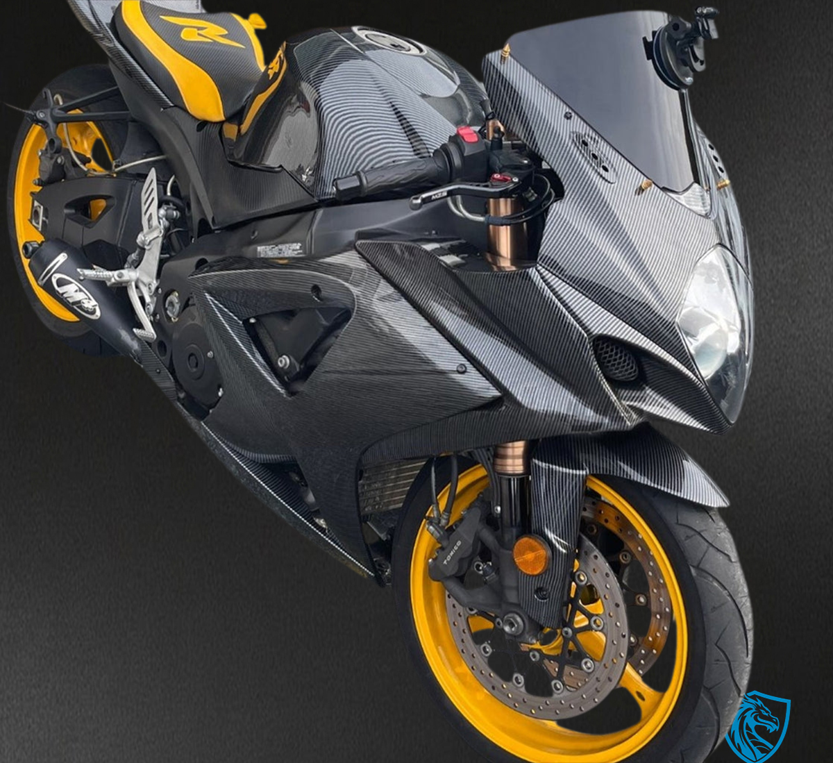 Suzuki GSXR1000 (2007-2008) Black & Matte Gray Injection Fairing Kit | ABS Bodywork