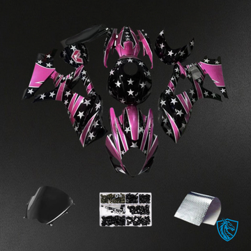 Suzuki GSXR1000 (2007-2008) Pink & Black Sater Injection - Custom ABS Fairing Kit