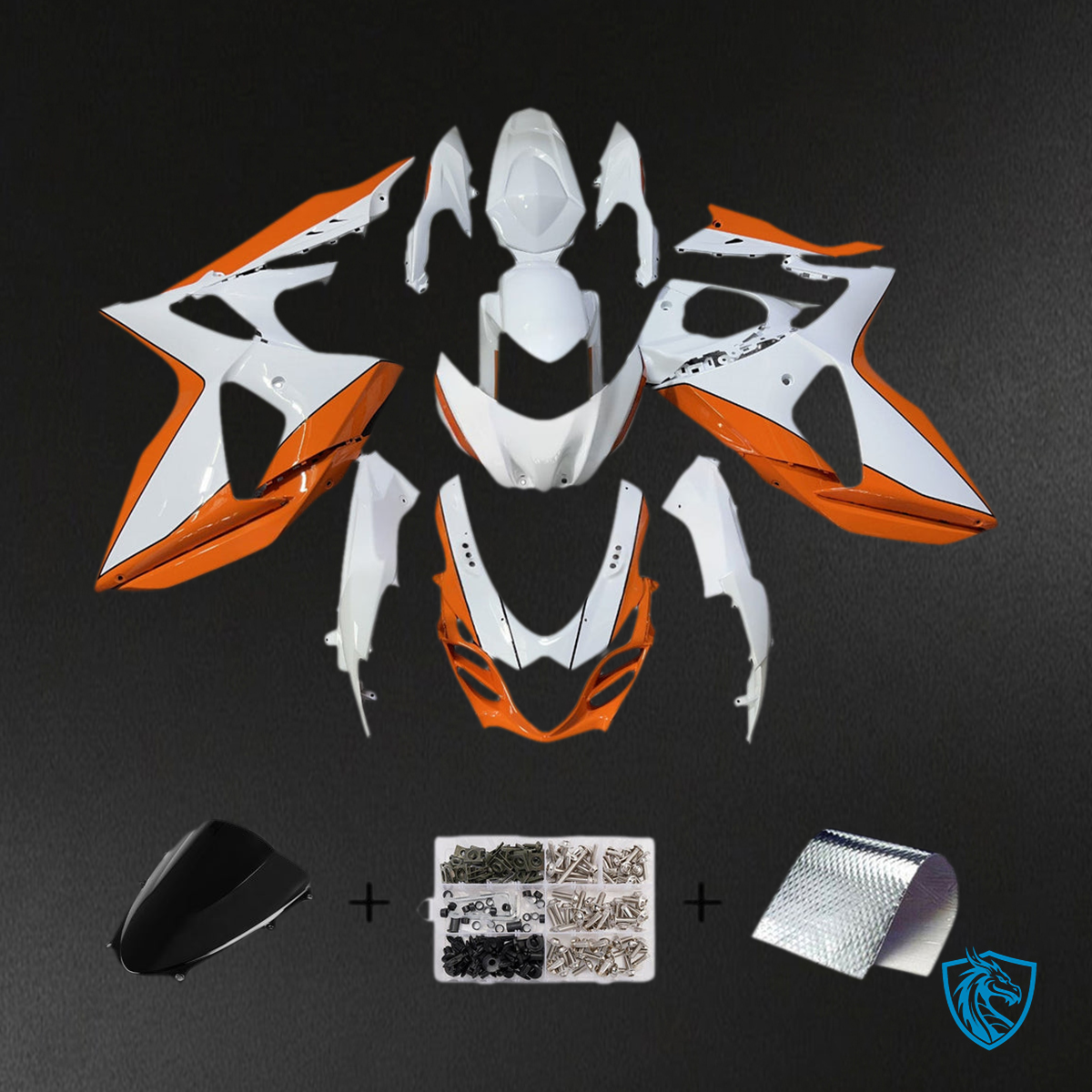 Suzuki GSXR1000 (2009-2016) Orange & Black Injection - MERGEment Motorcycle Fairings Kit