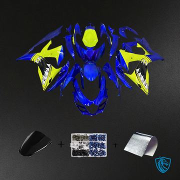 Suzuki GSXR1000 (2009-2016) Gloss Blue & Yellow Shark - Custom ABS Fairing Kit