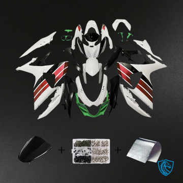Suzuki GSXR1000 (2009-2016) White, Red & Green Fairing Kit - Aftermarket ABS Bodywork
