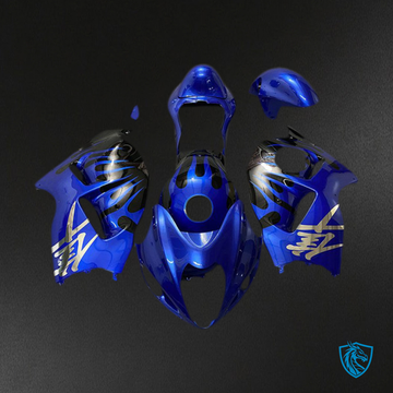 Suzuki GSXR 1300 (1997-2007) Deep Blue & Black Motorcycle - Custom ABS Fairing Kit