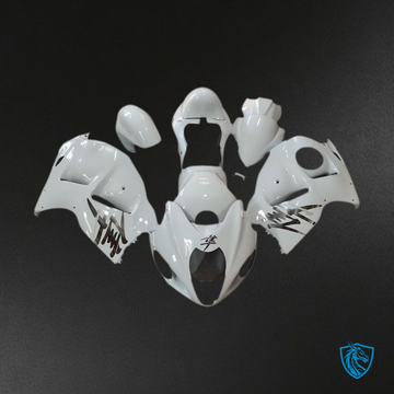Suzuki GSXR 1300 (1997-2007) Glossy White & Silver OEM Style Fairings Kit - Aftermarket ABS Bodywork