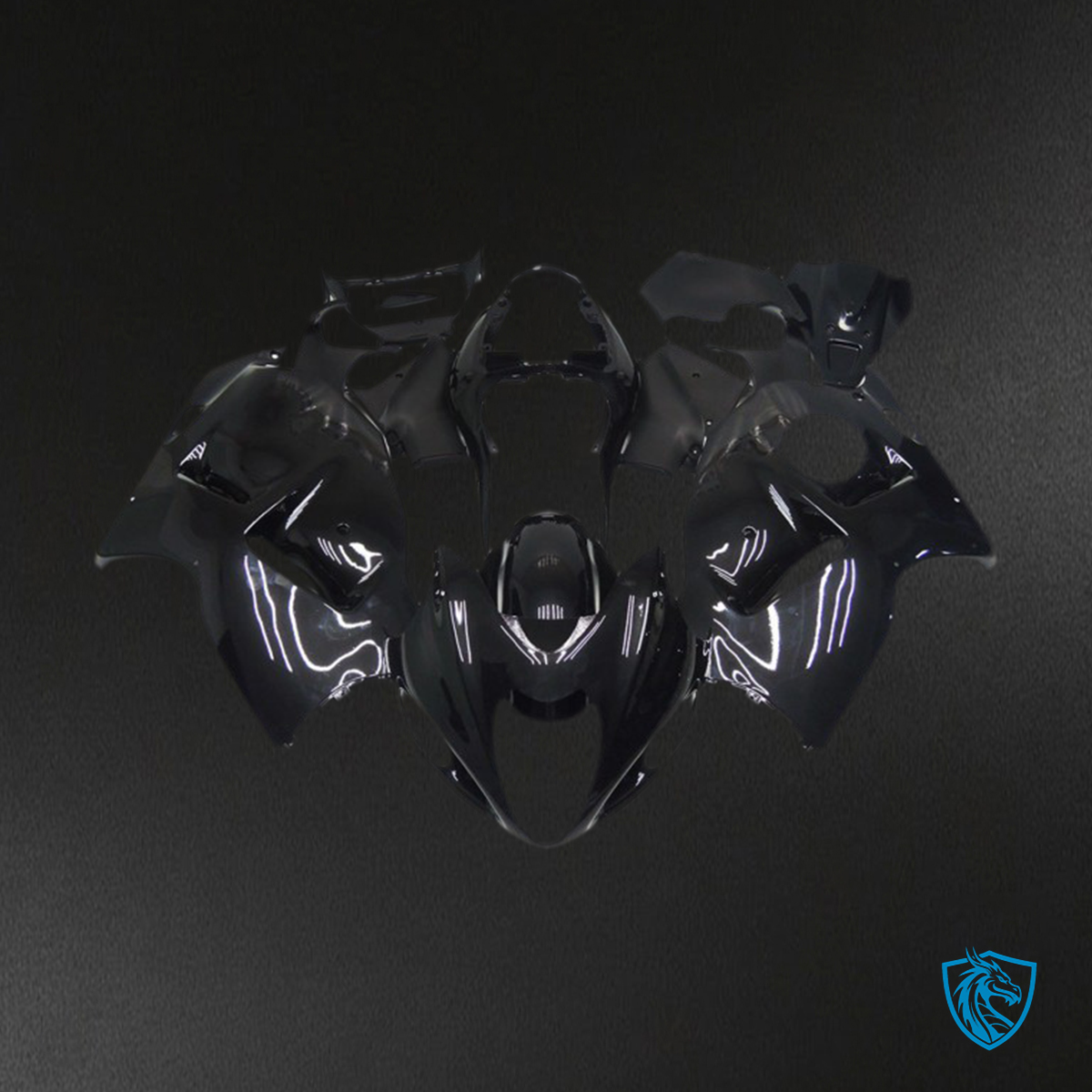 Suzuki GSXR 1300 (1997-2007) Plain Gloss Black Motorcycle Fairings Kit - Aftermarket ABS Bodywork