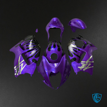 Suzuki GSXR 1300 (1997-2007) Purple & Black Motorcycle Fairings Kit | ABS Bodywork