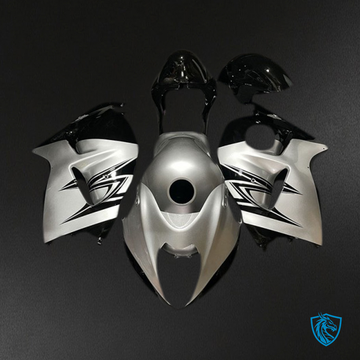 Suzuki GSXR 1300 (1997-2007) Silver & Black - MERGEment Motorcycle Fairings Kit