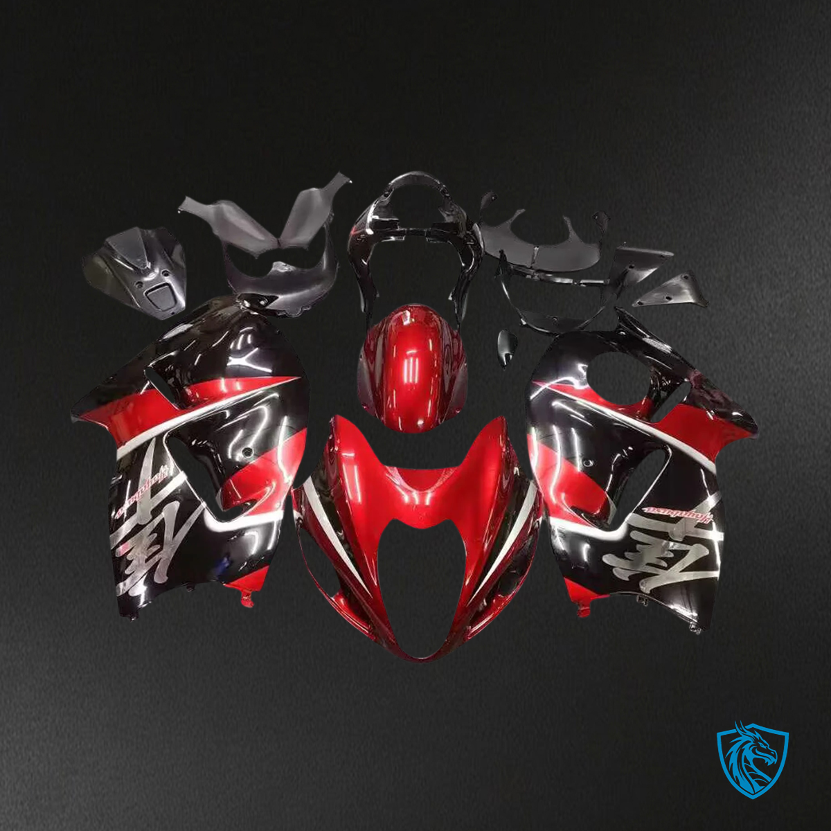 Suzuki GSXR1300 (1999-2007) Hayabusa G-Black & Red - Fairing Kit