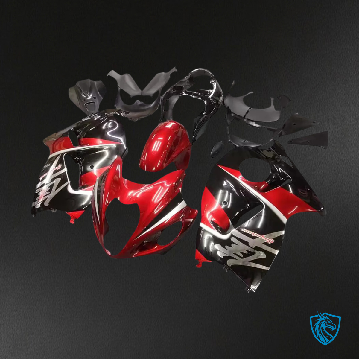 Suzuki GSXR1300 (1999-2007) Hayabusa G-Black & Red - Fairing Kit