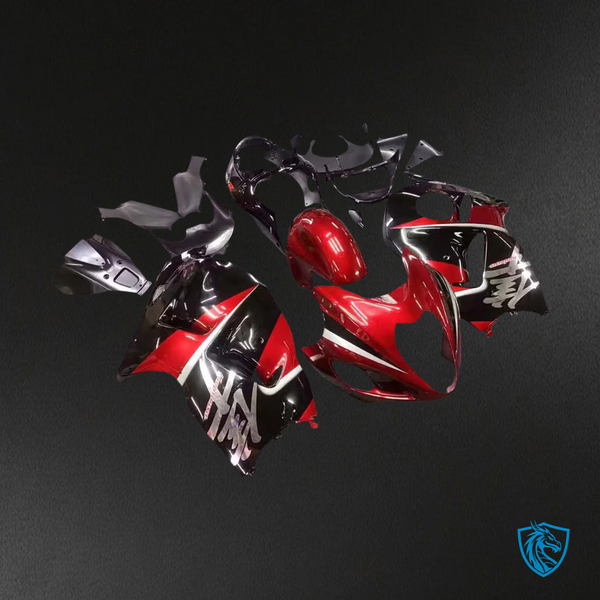 Suzuki GSXR1300 (1999-2007) Hayabusa G-Black & Red - Fairing Kit
