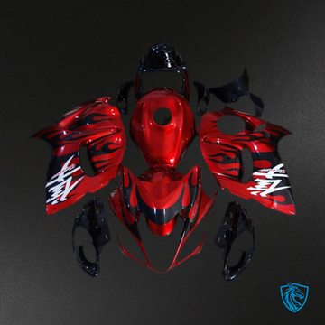 Suzuki GSXR 1300 (2008-2020) Bright Red Flame Motorcycle Fairings Kit | ABS Bodywork