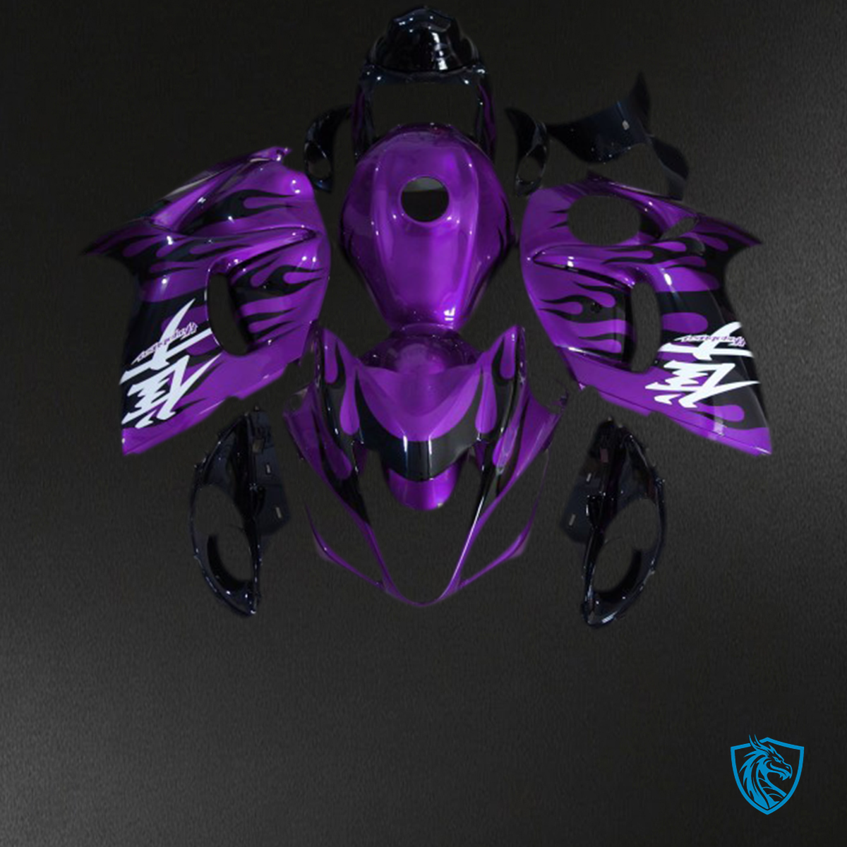 Suzuki GSXR 1300 (2008-2020) Gloss Purple & Black Motorcycle - Custom ABS Fairing Kit