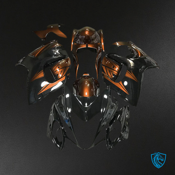 Suzuki GSXR 1300 (2008-2020) Glossy Black & Dark Orange Motorcycle - Custom ABS Fairing Kit