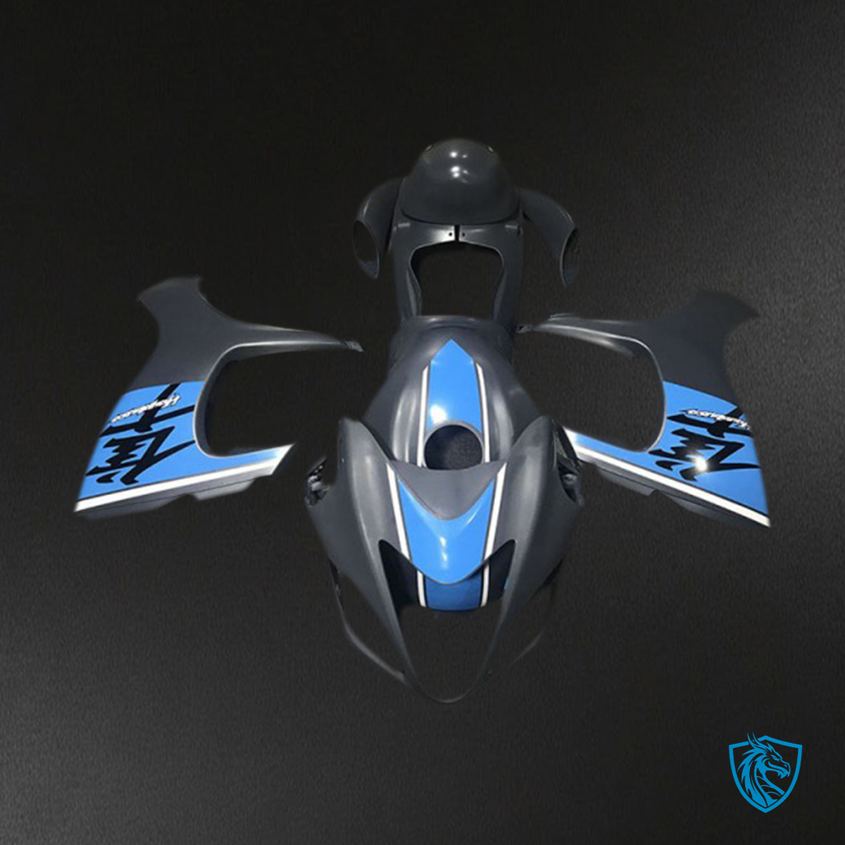 Suzuki GSXR 1300 (2008-2020) Gray & Sky Blue Motorcycle - Custom ABS Fairing Kit