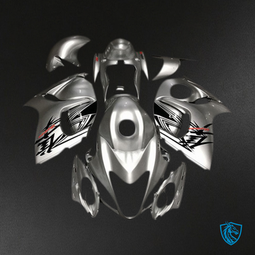 Suzuki GSXR 1300 (2008-2020) Liquid Silver & Red Motorcycle Fairings Kit | ABS Bodywork