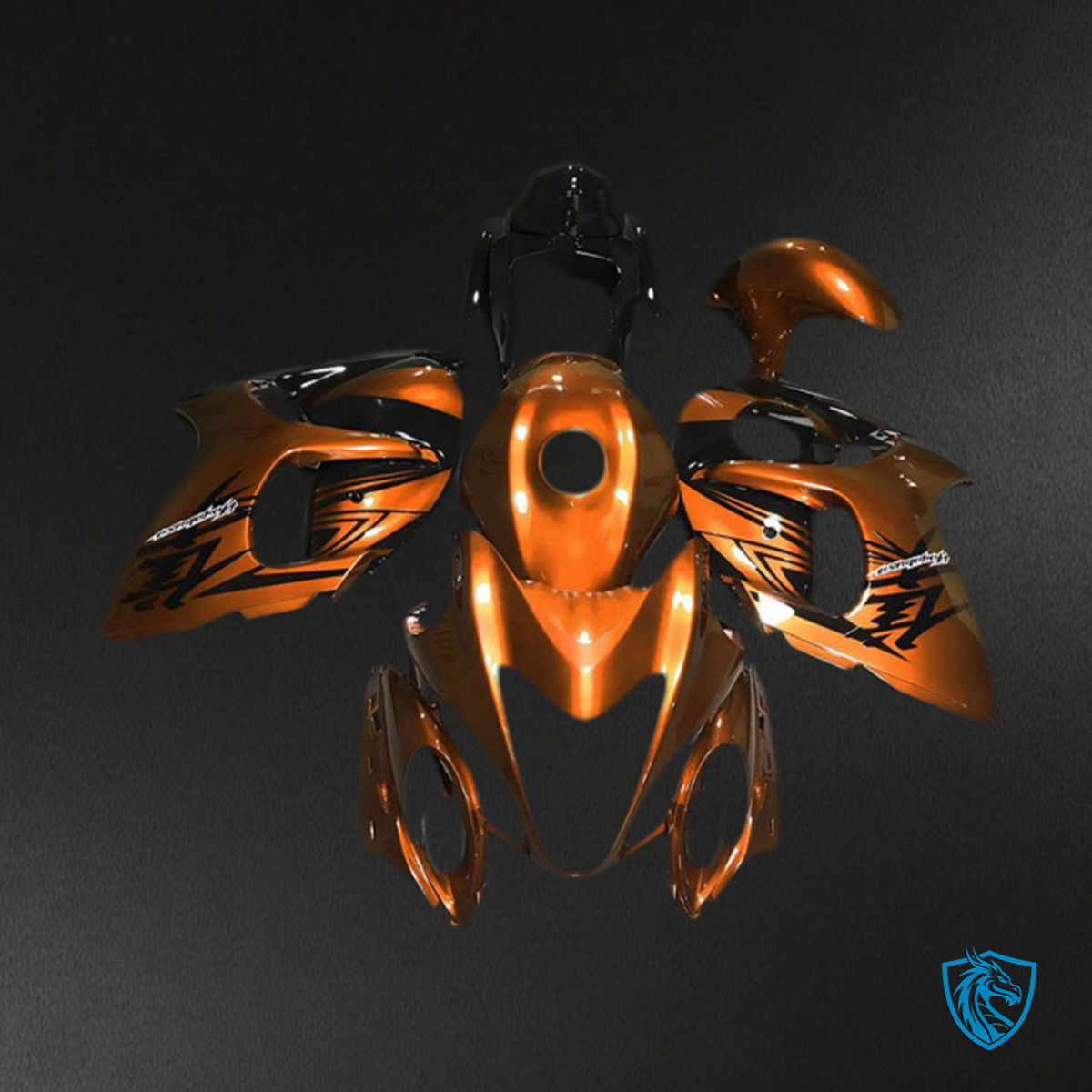 Suzuki GSXR 1300 (2008-2020) Orange Glossy Motorcycle Fairings Kit - Aftermarket ABS Bodywork