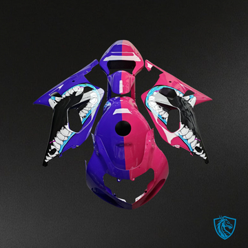 Suzuki GSXR 600-750 (2001-2003) Gloss Purple & Pink - MERGEment Motorcycle Fairings Kit