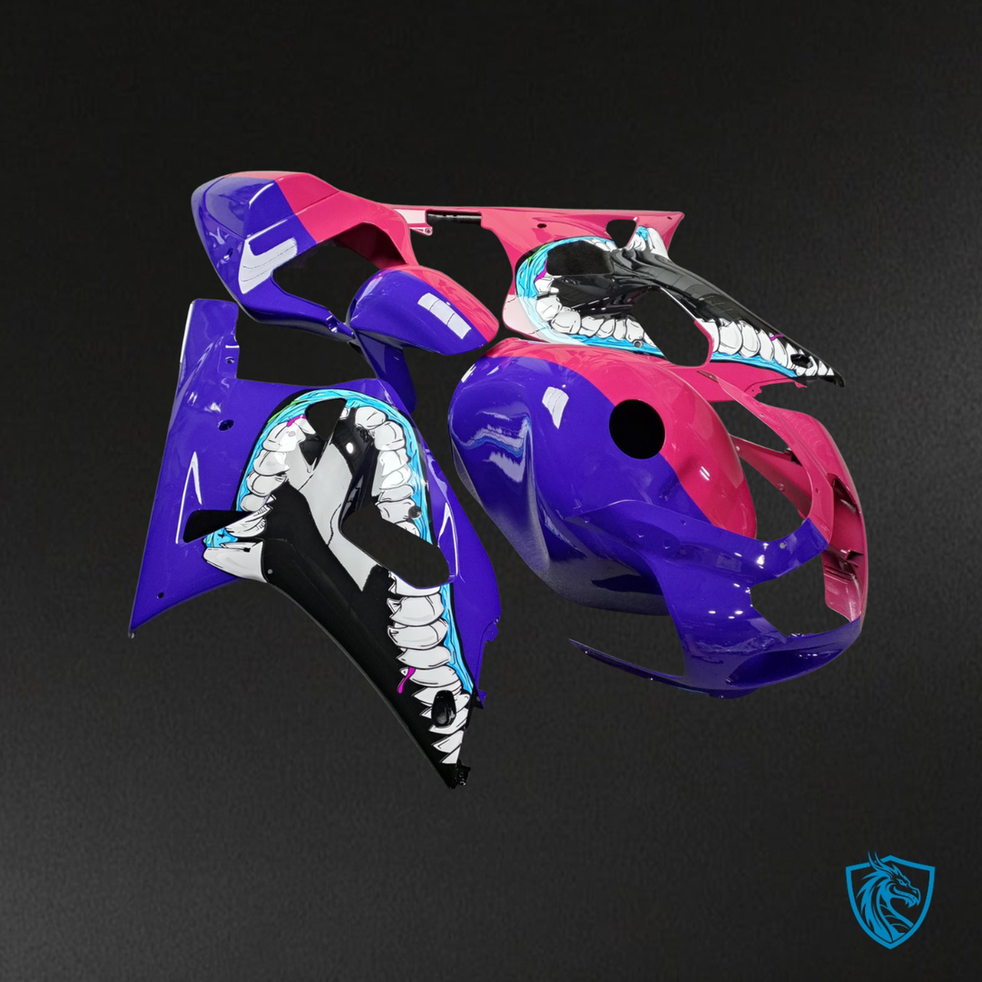Suzuki GSXR 600-750 (2001-2003) Gloss Purple & Pink - MERGEment Motorcycle Fairings Kit