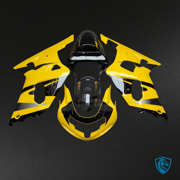 Suzuki GSXR 600-750 (2001-2003) Gloss Yellow, Black & Gray - Custom ABS Fairing Kit