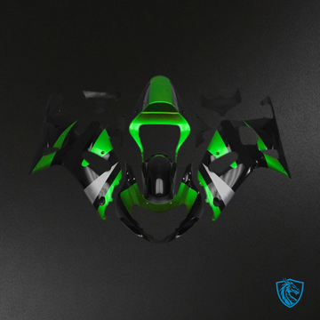 Suzuki GSXR 600-750 (2001-2003) Glossy Green & Black Motorcycle Fairings Kit | ABS Bodywork