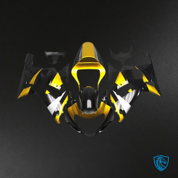 Suzuki GSXR 600-750 (2001-2003) Gold & Black Gloss Motorcycle Fairings Kit | ABS Bodywork