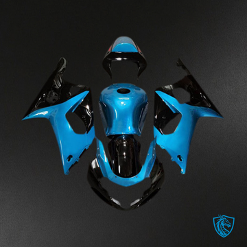 Suzuki GSXR 600-750 (2001-2003) Light Blue & Black Gloss Motorcycle Fairings Kit | ABS Bodywork