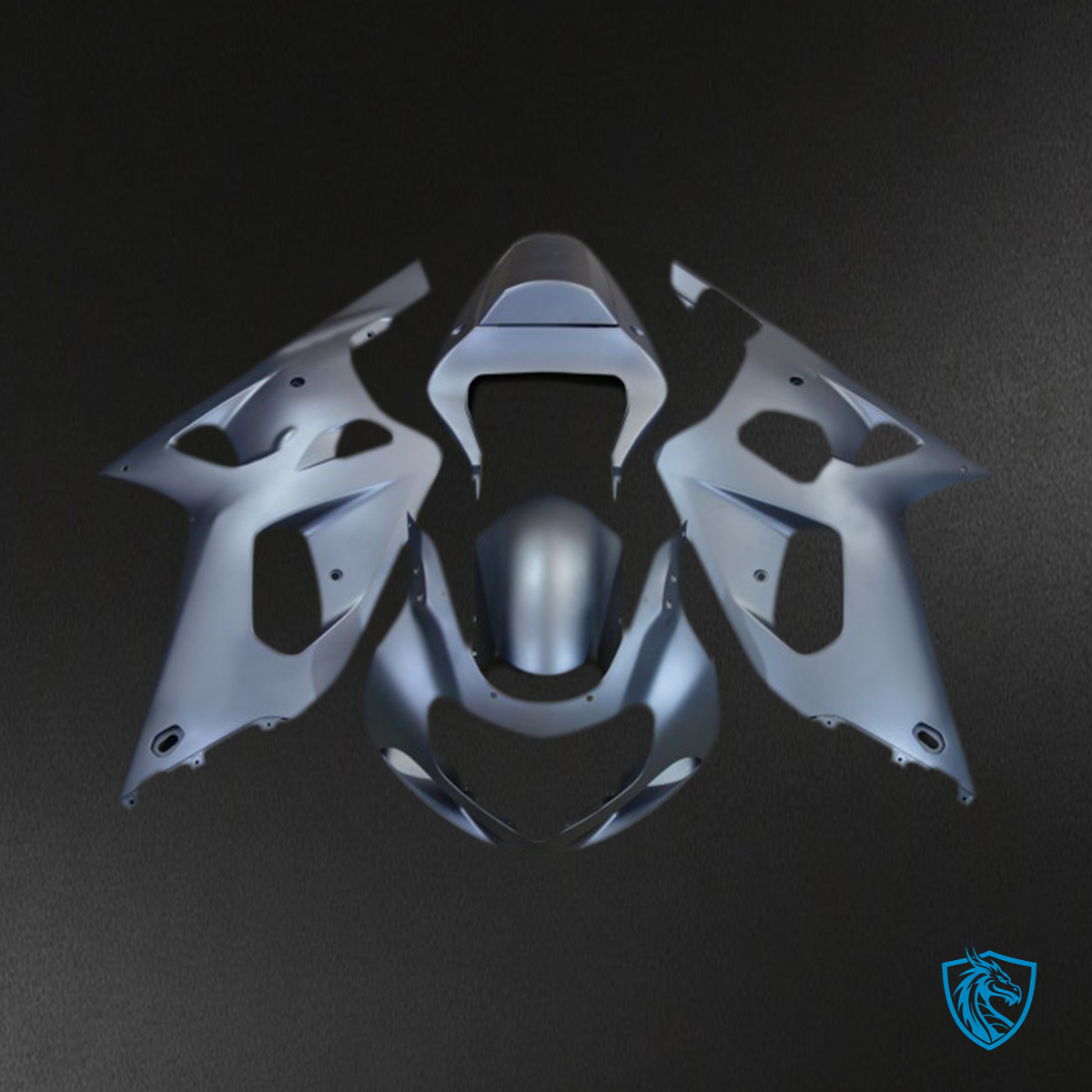Suzuki GSXR 600-750 (2001-2003) Matt Silver Motorcycle Fairings Kit - Aftermarket ABS Bodywork