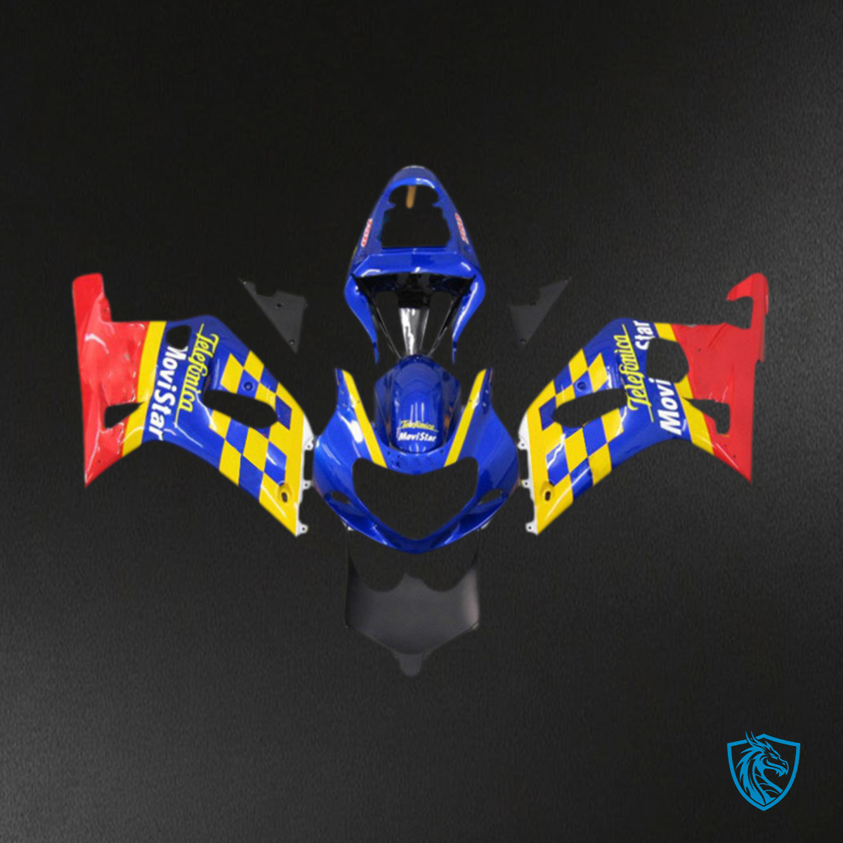 Suzuki GSXR 600-750 (2001-2003) Blue Movistar - MERGEment Motorcycle Fairings Kit
