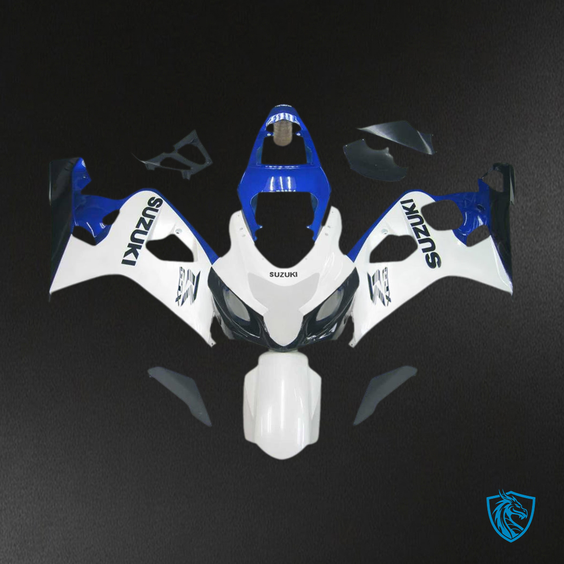 Suzuki GSXR 600-750 (2004-2005) White & Blue plastic - Fairing Kit | ABS Bodywork