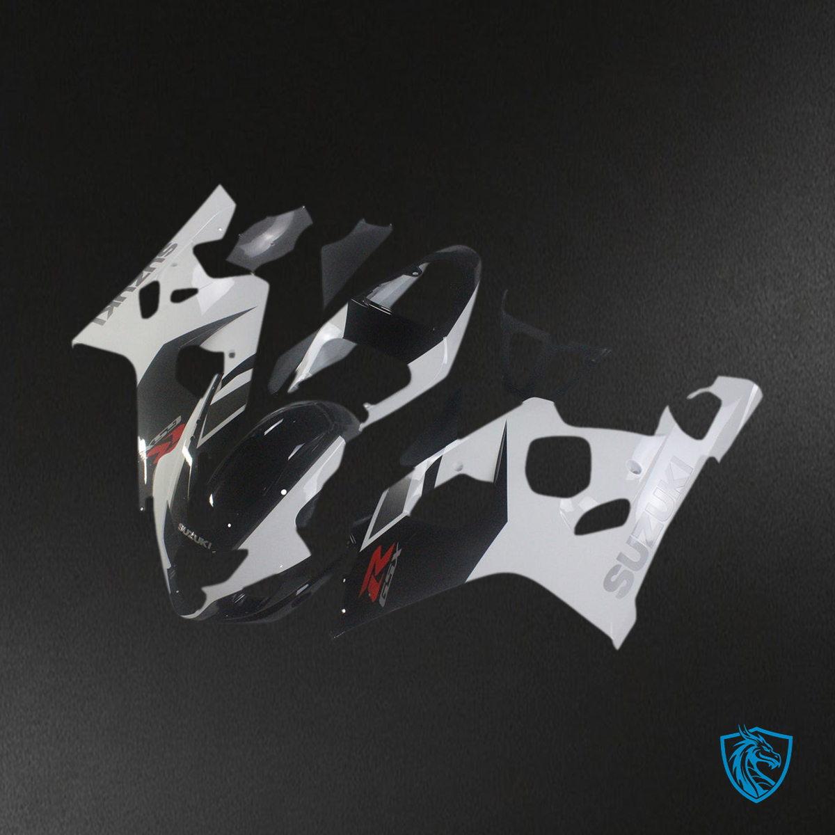 Suzuki GSXR 600-750 (2004-2005) Black & White motorcycle - Fairing Kit | ABS Bodywork