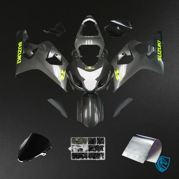 Suzuki GSXR 600-750 (2004-2005) Black & Green - Custom ABS Fairing Kit