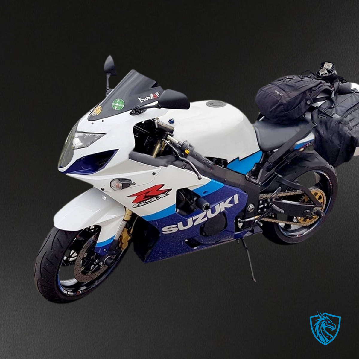 Suzuki GSXR 600-750 (2004-2005) White & Blue Fairing Kit - Aftermarket ABS Bodywork