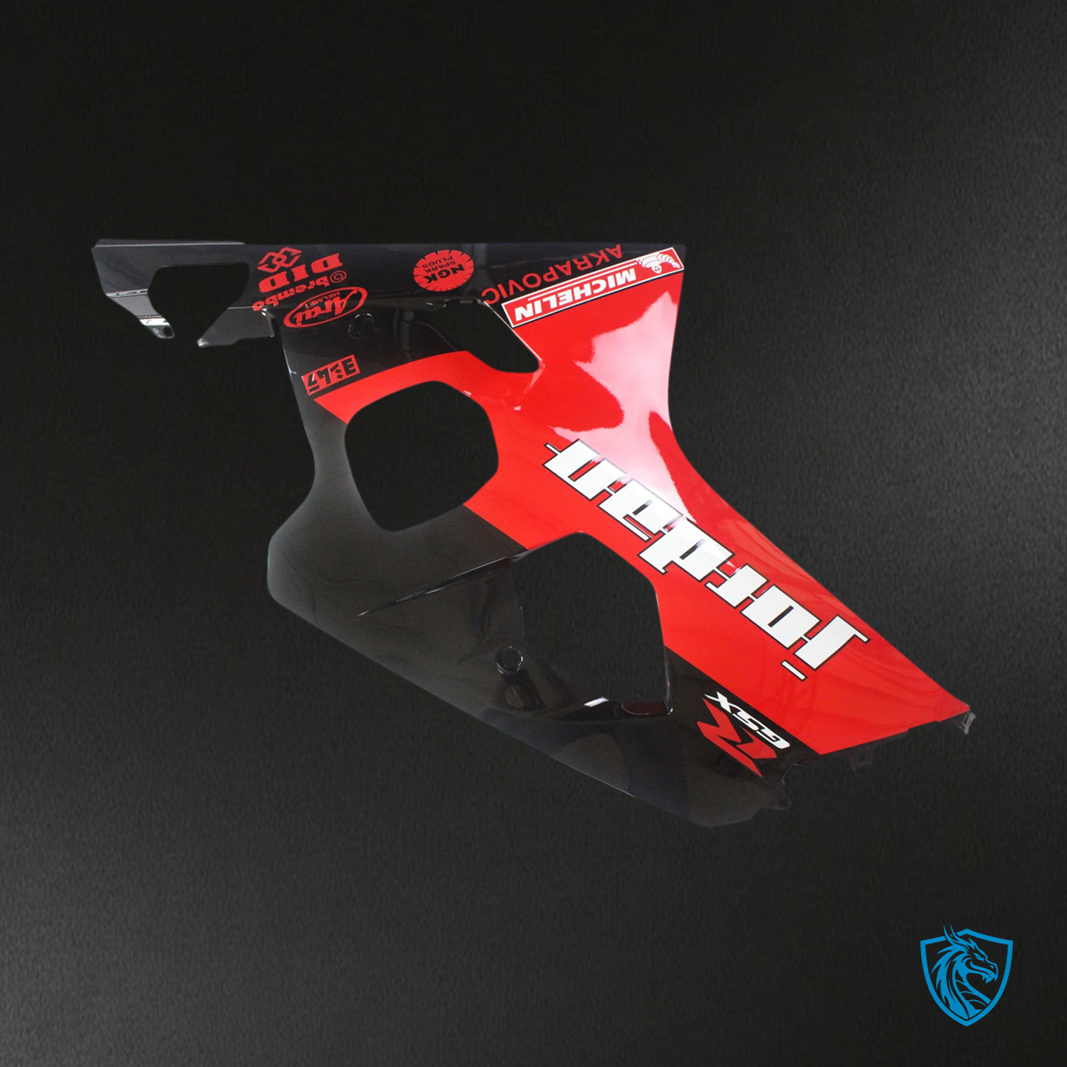 Suzuki GSXR 600-750 (2004-2005) Black & Red - Fairing Kit