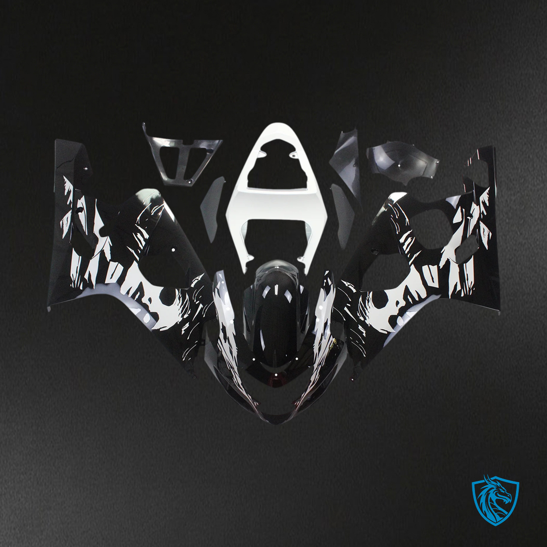 Suzuki GSXR 600-750 (2004-2005) Black & White Cartoon - Fairing Kit