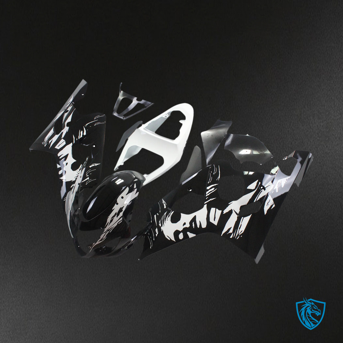 Suzuki GSXR 600-750 (2004-2005) Black & White Cartoon - Fairing Kit