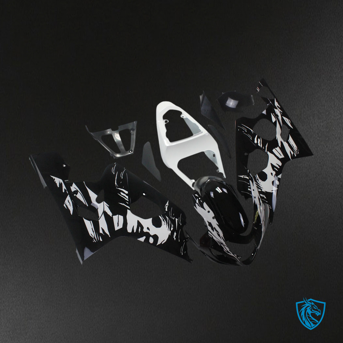 Suzuki GSXR 600-750 (2004-2005) Black & White Cartoon - Fairing Kit