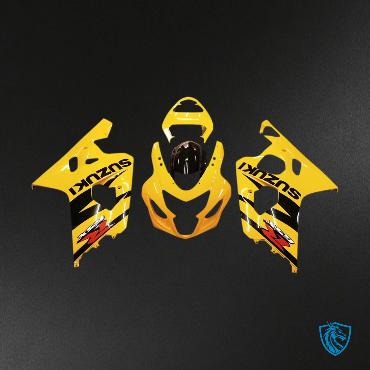 Suzuki GSXR 600-750 (2004-2005) Black & Yellow - Fairing Kit
