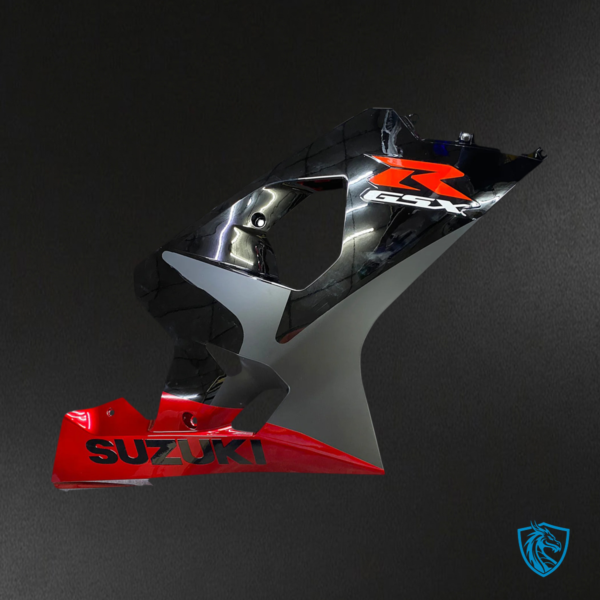 Suzuki GSXR 600-750 (2004-2005) Black with Red - Fairing Kit