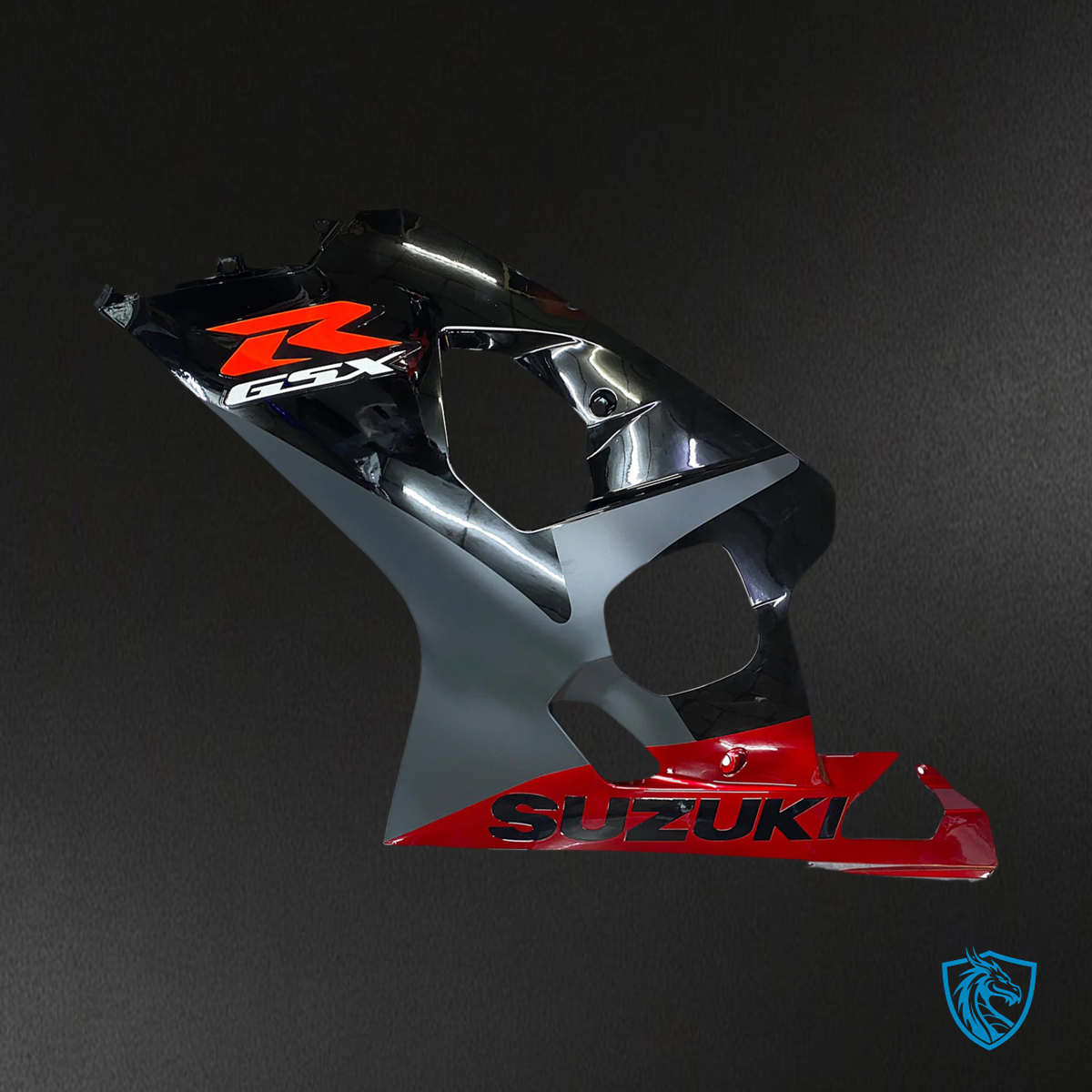 Suzuki GSXR 600-750 (2004-2005) Black with Red - Fairing Kit