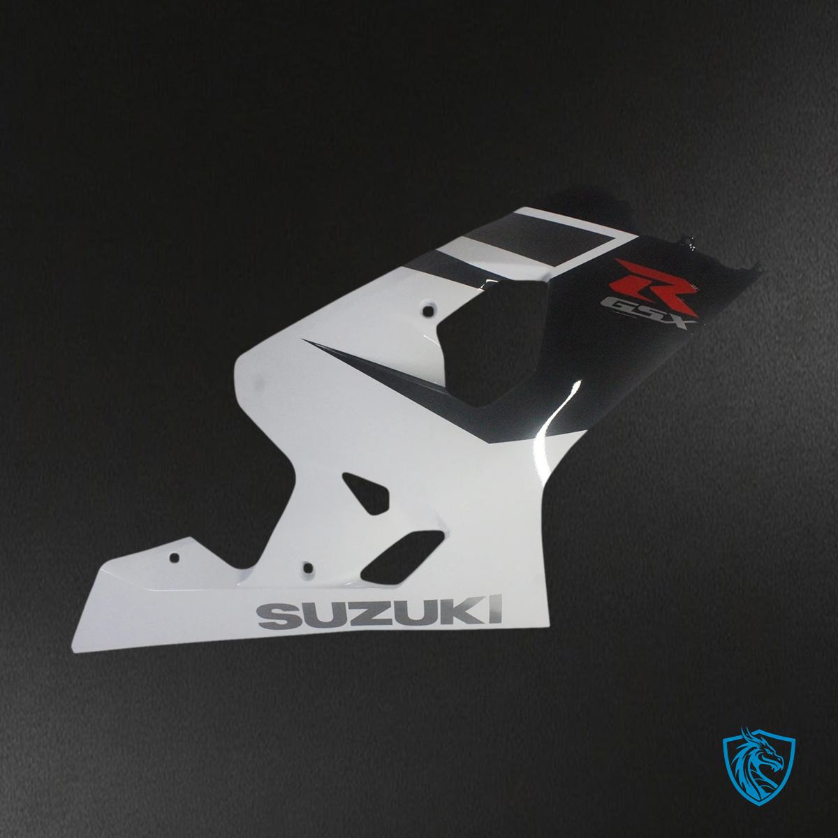 Suzuki GSXR 600-750 (2004-2005) Black with White - Fairing Kit