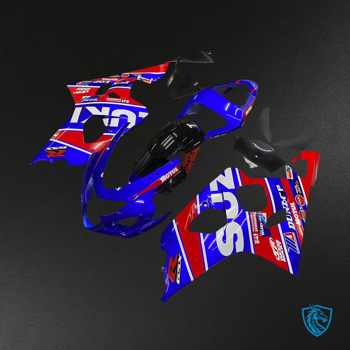 Suzuki GSXR 600-750 (2004-2005) Blue & Mix Red - Fairing Kit
