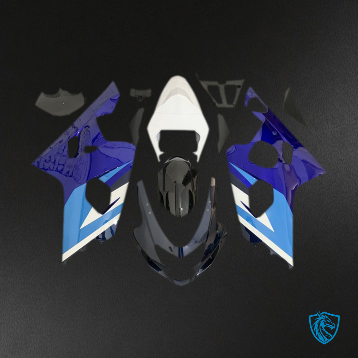 Suzuki GSXR 600-750 (2004-2005) Blue Motorcycle Fairings Kit | ABS Bodywork