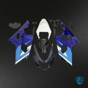 Suzuki GSXR 600-750 (2004-2005) Blue Motorcycle Fairings Kit | ABS Bodywork
