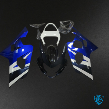 Suzuki GSXR 600-750 (2004-2005) Blue, White & Black Motorcycle - Custom ABS Fairing Kit