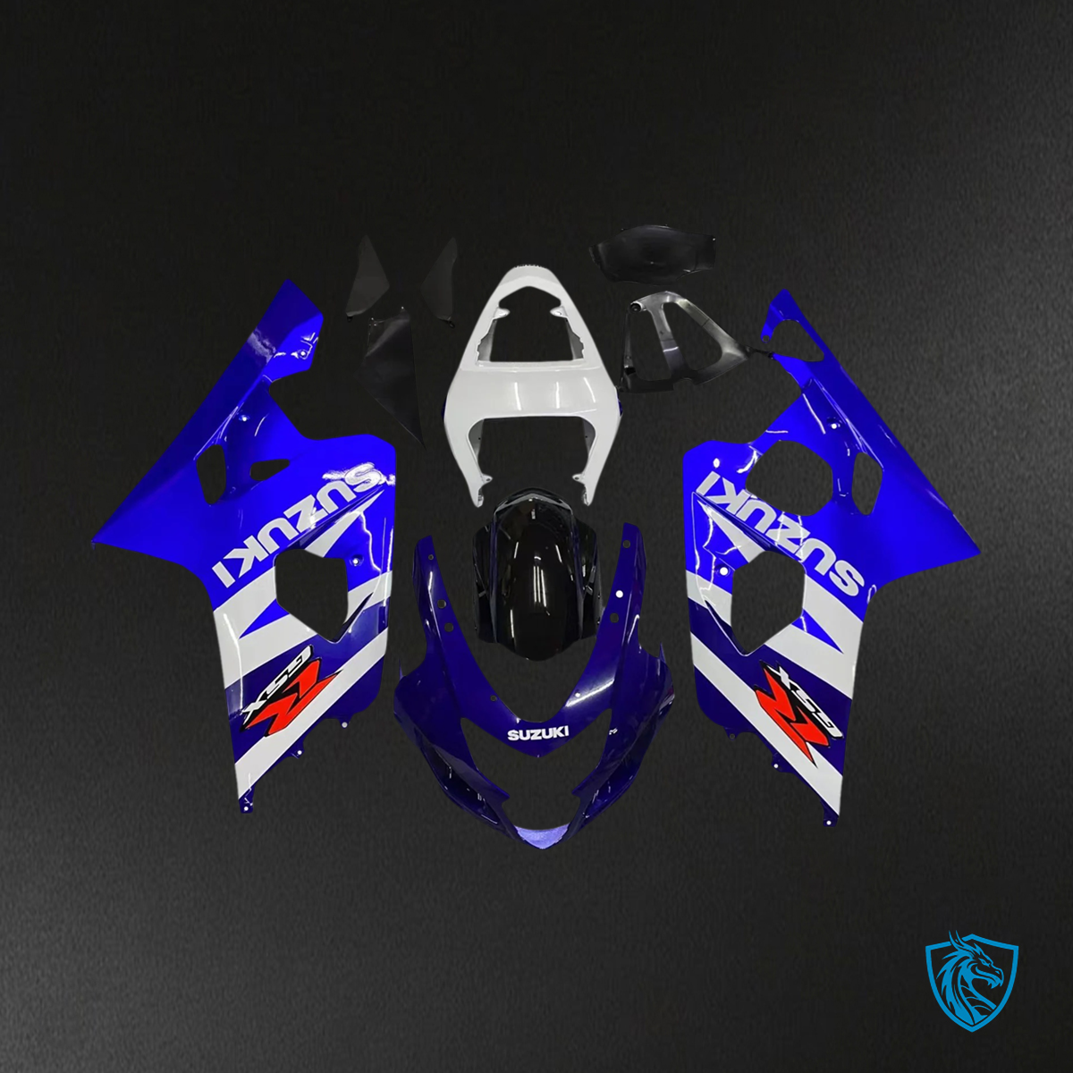 Suzuki GSXR 600-750 (2004-2005) Blue with White - Fairing Kit