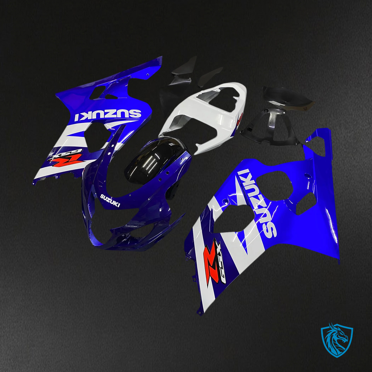 Suzuki GSXR 600-750 (2004-2005) Blue with White - Fairing Kit