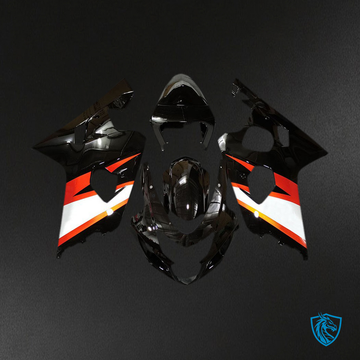 Suzuki GSXR 600-750 (2004-2005) Gloss Black & Orange - MERGEment Motorcycle Fairings Kit