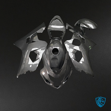 Suzuki GSXR 600-750 (2004-2005) Gloss Black Carbon Fiber Style Fairing Kit | ABS Bodywork