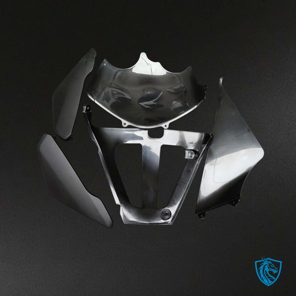 Suzuki GSXR 600-750 (2004-2005) Gloss Black Carbon Fiber Style Fairing Kit | ABS Bodywork